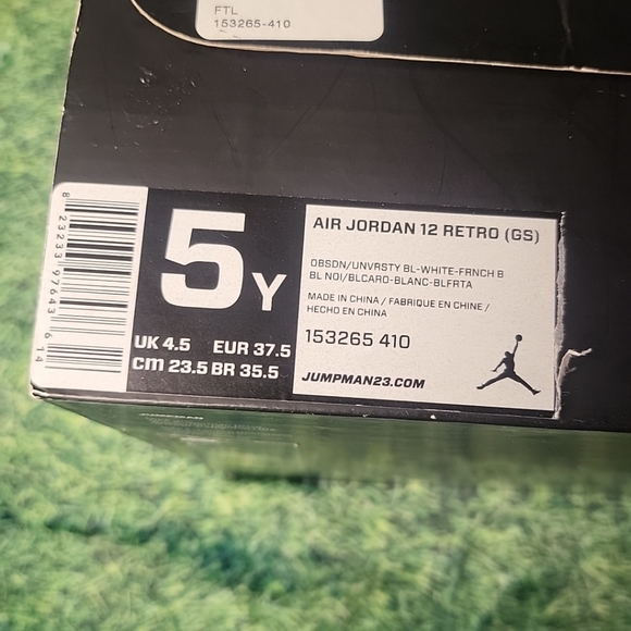 Size 5- Jordan 12 Retro Obsidian 2012 OG ALL VNDS WORN ONCE.Men's Size 5. OG BOX - Picture 9 of 16